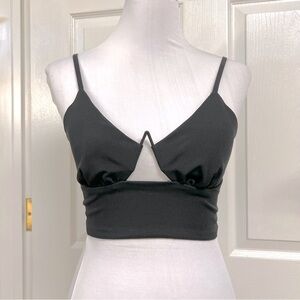 4TH RECKLESS Bandage V Wire Top in Black womens size 4 whimsygoth stretchy